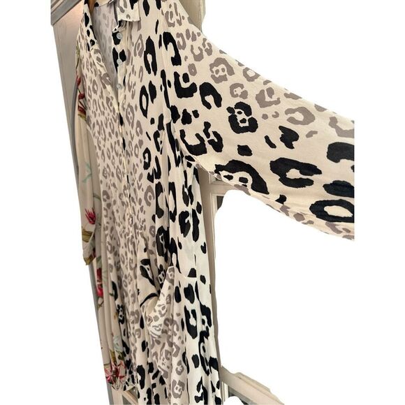Alembika Women's Cheetah Floral Print Cat Wonderful Dress Multicolor Size 6 - Picture 9 of 13